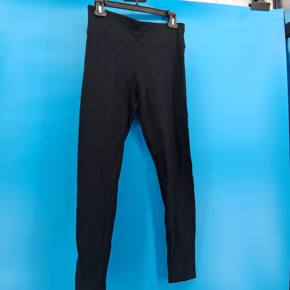 DKNY Sport Leggings Womens M Black High Rise Logo Activewear DP332209WL Pants - Picture 2 of 9